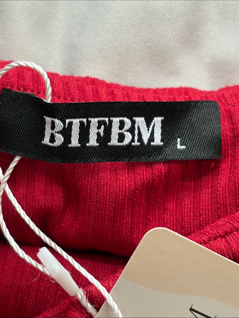 BTFBM Off-the-Shoulder Ribbed Top - Picture 3 of 4